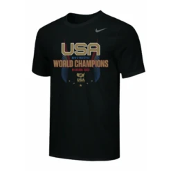 Nike Men's USA Wrestling World Champions Belgrade 2023 Tee - Black