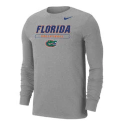 Nike Men's Volleyball University Of Florida Core Long Sleeve Tee - Dark Heather
