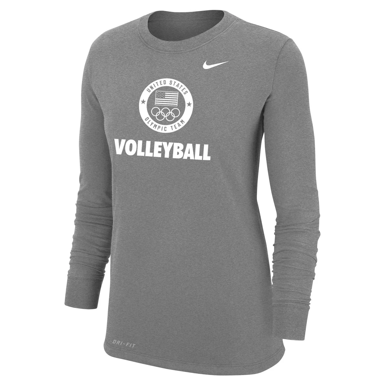 Nike Women's Volleyball Olympic Team L/S Tee - Grey 1 Nike Women's Volleyball Olympic Team L/S Tee - Grey
