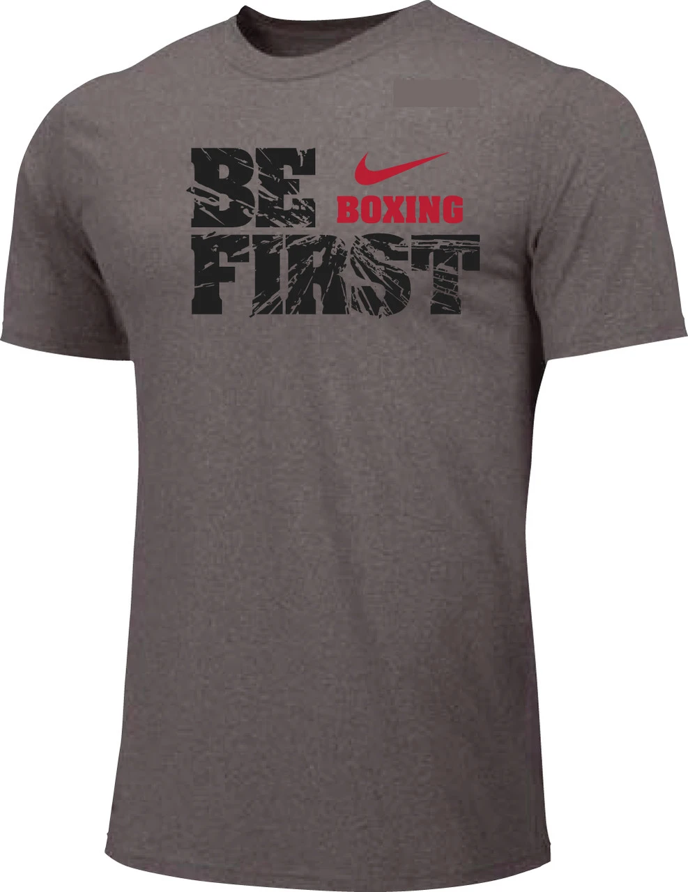 Nike Youth Boxing Be First Cotton Tee - Grey 1 Nike Youth Boxing Be First Cotton Tee - Grey