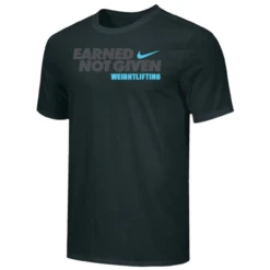 Nike Men's Weightlifting Earned Not Given Tee - Black/Grey/Blue