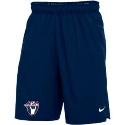Nike Men's USA Weightlifting Flex Woven Training Short W/Pockets - Navy/White