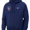 Nike Men's USA Fencing Club Fleece Full Zip Hoodie - Navy/White
