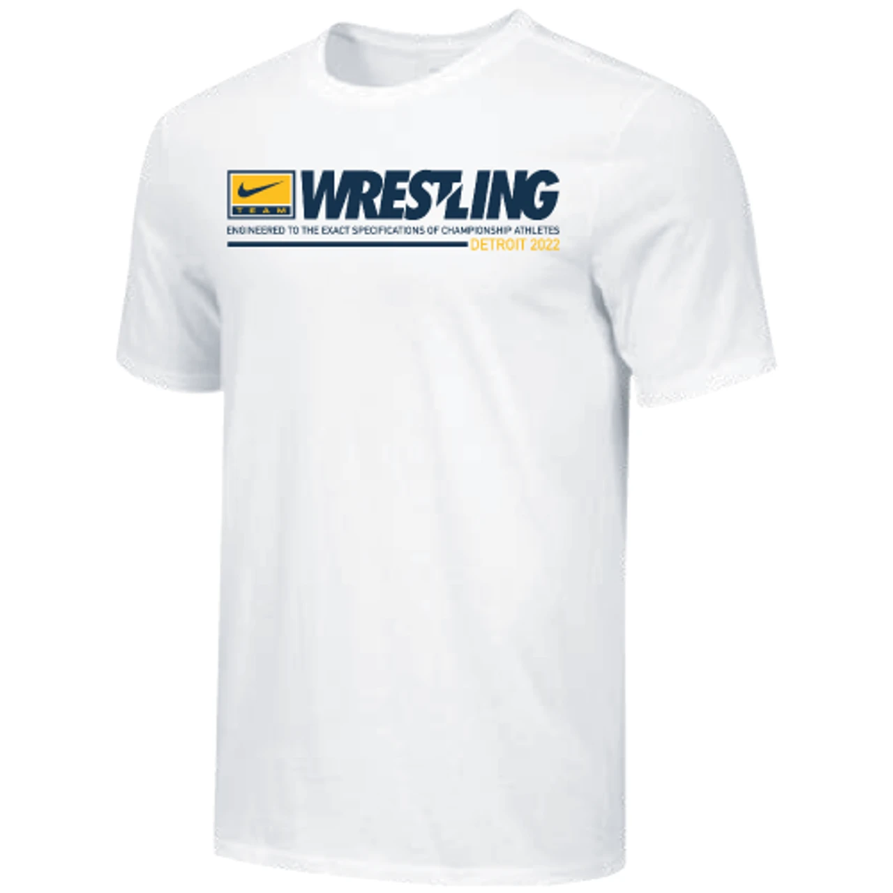 Nike Men's Wrestling Detroit Athlete Tee - Navy/Gold 1 Nike Men's Wrestling Detroit Athlete Tee - Navy/Gold
