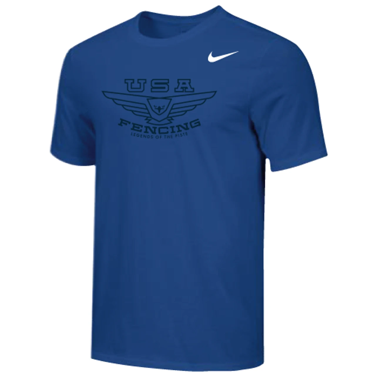 Nike Men's USA Fencing Legends Of The Piste Tee - Royal/Navy 1 Nike Men's USA Fencing Legends Of The Piste Tee - Royal/Navy