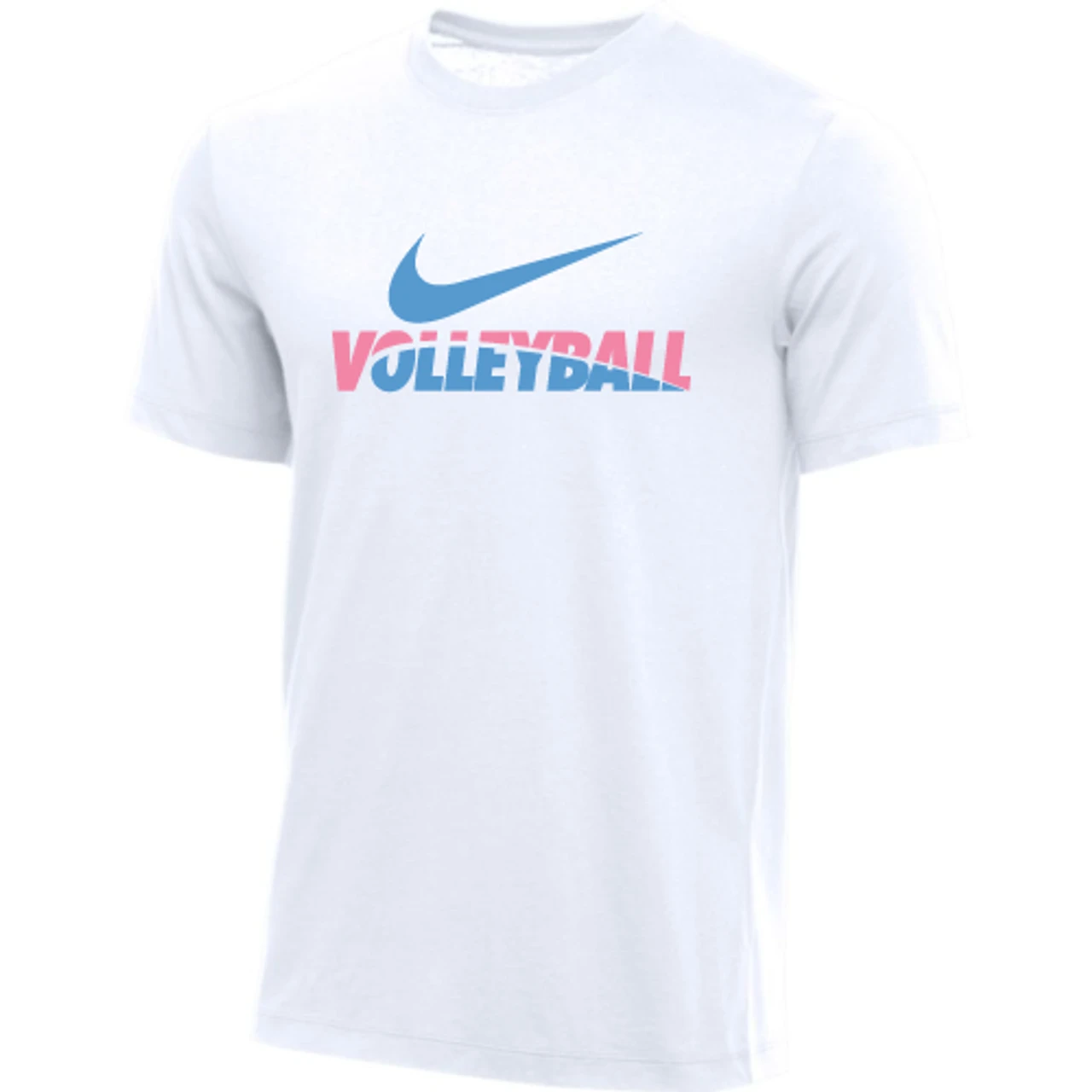 Nike Men's Volleyball Tee - White/Pink/Blue 1 Nike Men's Volleyball Tee - White/Pink/Blue