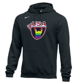Nike Men's USA Weightlifting Pride Fleece Pullover Hoodie - Black