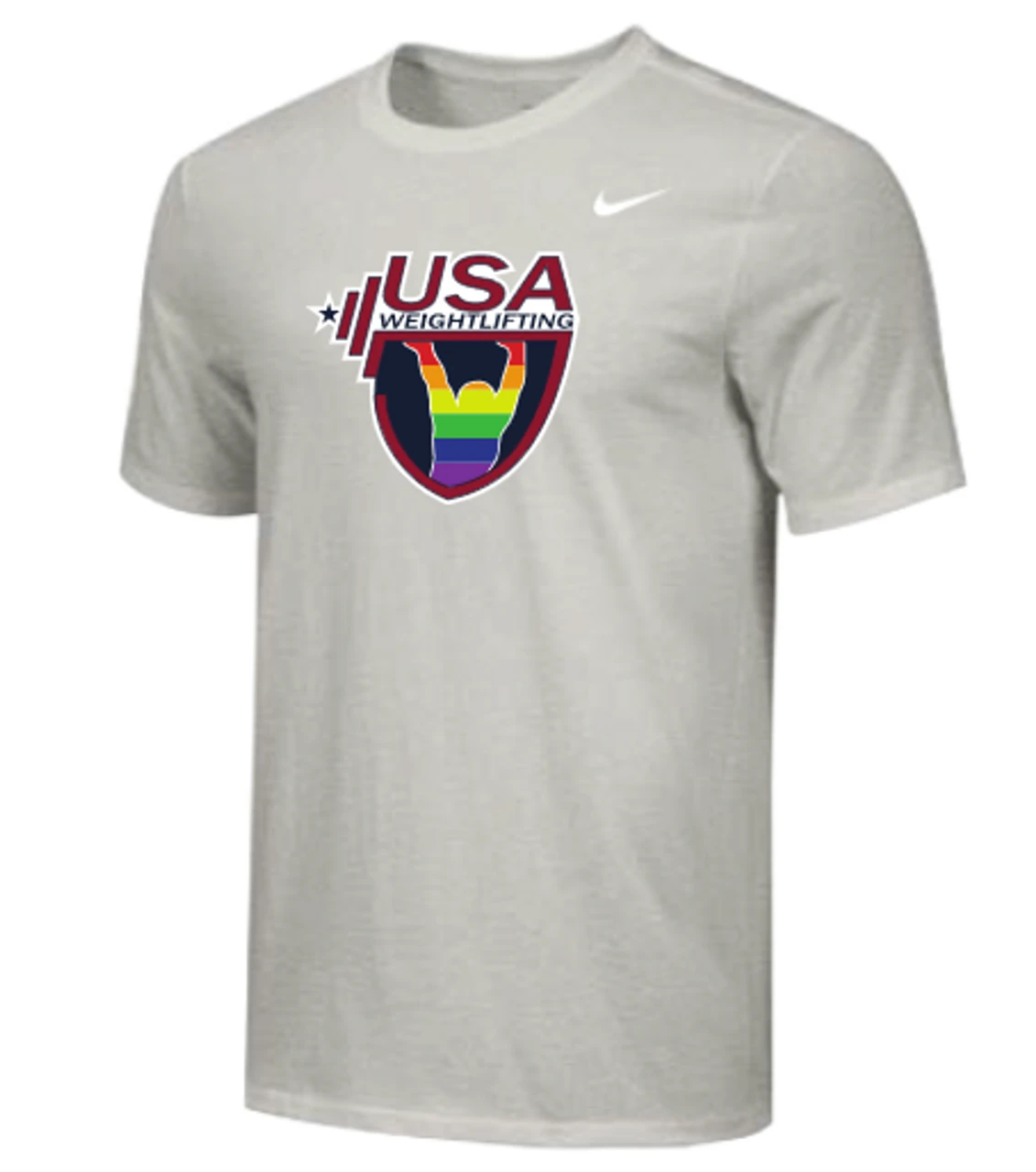 Nike Men's USA Weightlifting Pride Tee - Grey 1 Nike Men's USA Weightlifting Pride Tee - Grey