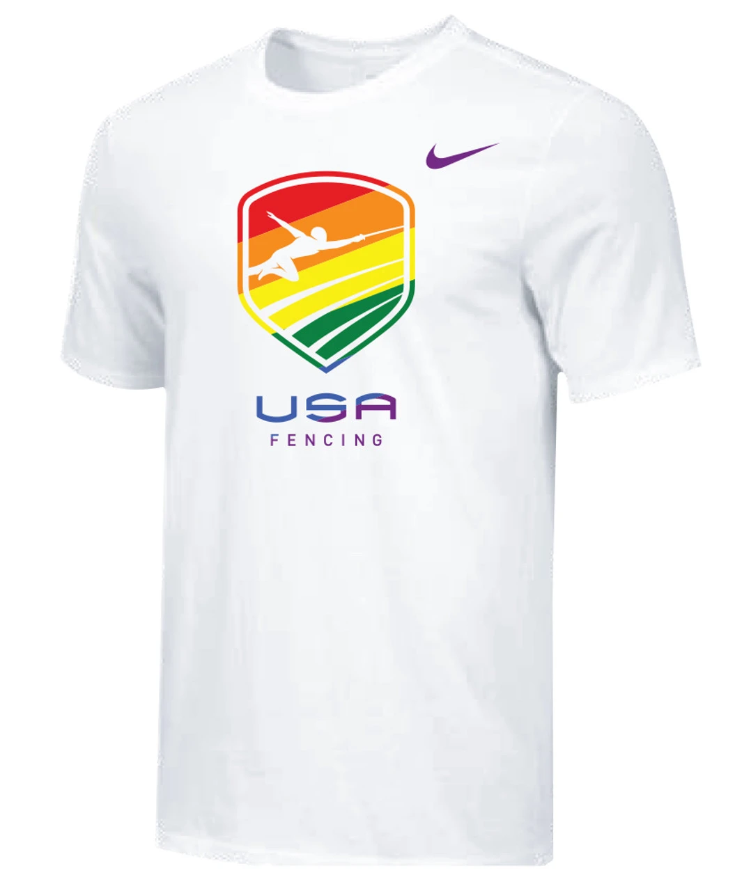 Nike Men's USA Fencing Pride Tee - White 1 Nike Men's USA Fencing Pride Tee - White