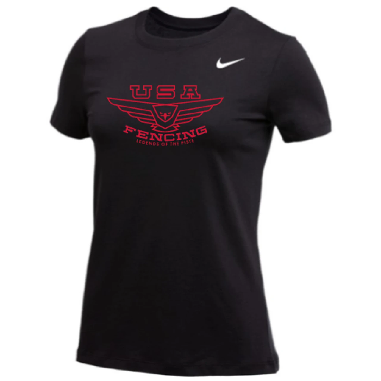 Nike Women's USA Fencing Legends Of The Piste Tee - Black/Red 1 Nike Women's USA Fencing Legends Of The Piste Tee - Black/Red