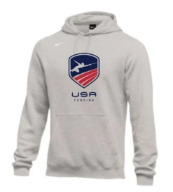 Nike Men's USA Fencing Club Fleece Hoodie - Grey