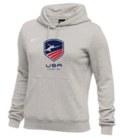Nike Women's USAF Club Fleece Hoodie - Grey