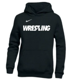 Nike Youth Wrestling Pullover Club Fleece Hoodie - Black/White
