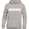 Nike Youth Boxing Pullover Club Fleece Hoodie - Grey/White