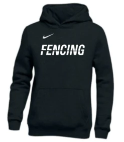 Nike Youth Fencing Pullover Club Fleece Hoodie - Black/White