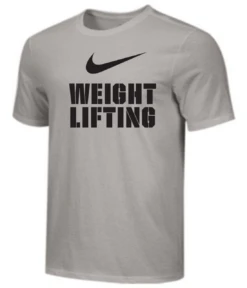 Nike Men's Weightlifting Stacked Tee - Grey