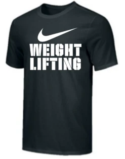 Nike Women's Weightlifting Stacked Tee - Black