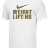Nike Men's Weightlifting Stacked Tee - White/Gold