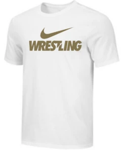 Nike Men's Wrestling Tee - White/Gold