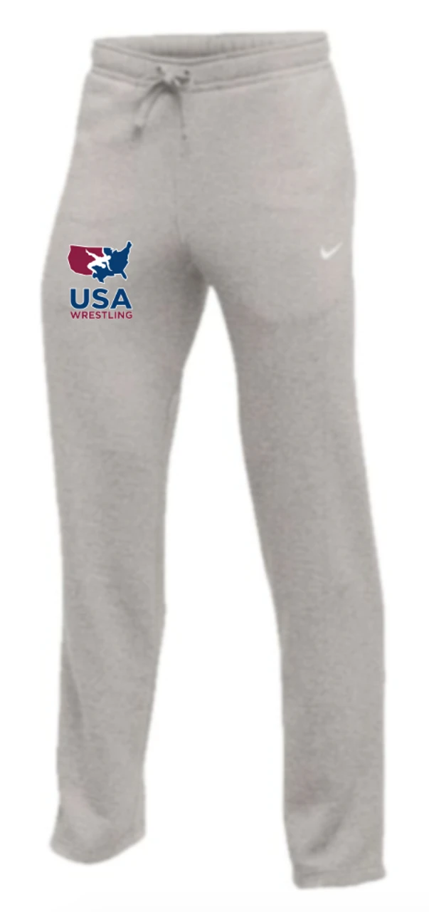 Nike Youth USA Wrestling Club Fleece Pant - Heather Grey 1 Nike Youth USA Wrestling Club Fleece Pant - Heather Grey