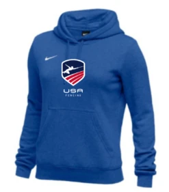 Nike Women's USAF Club Fleece Pullover Hoodie - Royal