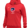 Nike Women's USAF Club Fleece Pullover Hoodie - Scarlet
