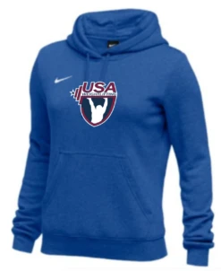 Nike Women's USA Weightlifting Club Fleece Pullover Hoodie - Royal