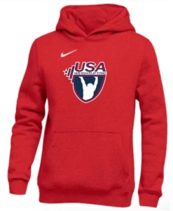 Nike Youth USA Weightlifting Club Fleece Pullover Hoodie - Scarlet
