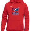 Nike Youth USA Wrestling Club Fleece Pullover Hoodie - Scarlet