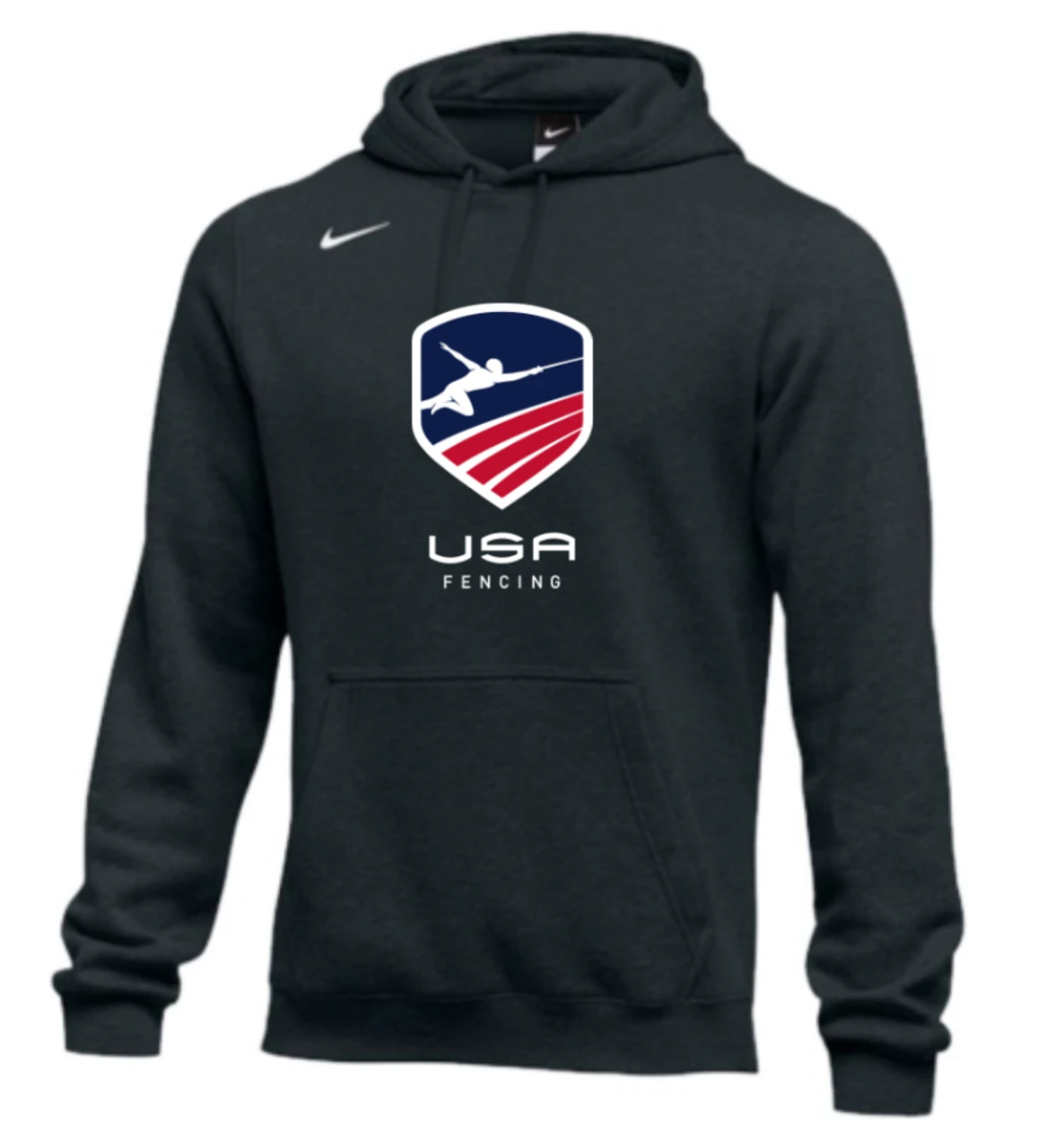 Nike Men's USA Fencing Club Fleece Pullover Hoodie - Black 1 Nike Men's USA Fencing Club Fleece Pullover Hoodie - Black