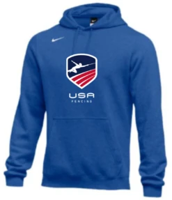 Nike Men's USA Fencing Club Fleece Pullover Hoodie - Royal