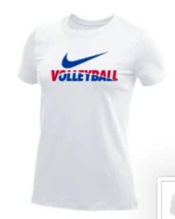 Nike Women's Volleyball Tee - White/Blue