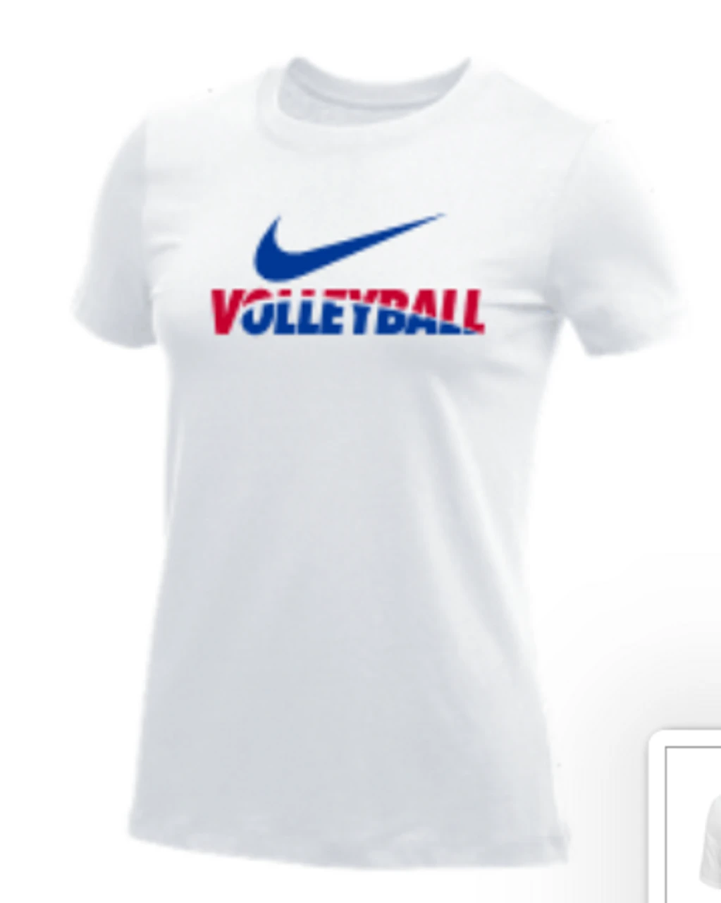 Nike Women's Volleyball Tee - White/Blue 1 Nike Women's Volleyball Tee - White/Blue
