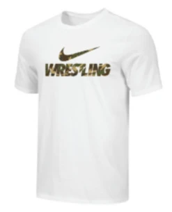 Nike Youth Wrestling Camo Tee - White
