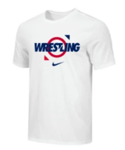 Nike Youth Wrestling Tee - White/Red/Blue