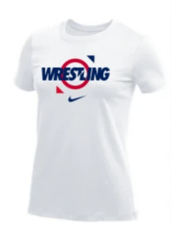 Nike Women's Wrestling Tee - White/Red/Blue