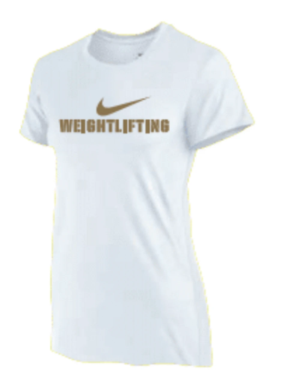 Nike Women's Weightlifting Tee - White 1 Nike Women's Weightlifting Tee - White