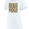 Nike Women's Weightlifting Believe Heave Hold Tee - Gold/White