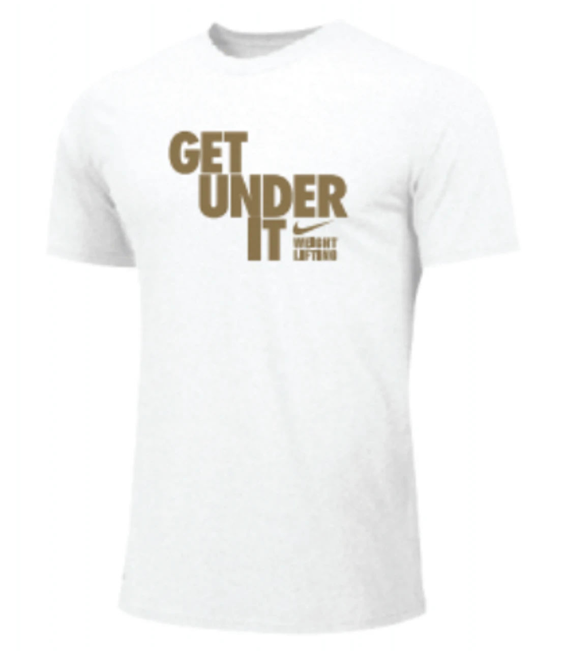 Nike Men's Weightlifting Get Under It Tee - White 1 Nike Men's Weightlifting Get Under It Tee - White