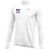 Nike Men's USA Wrestling 1/2 Zip Top - White