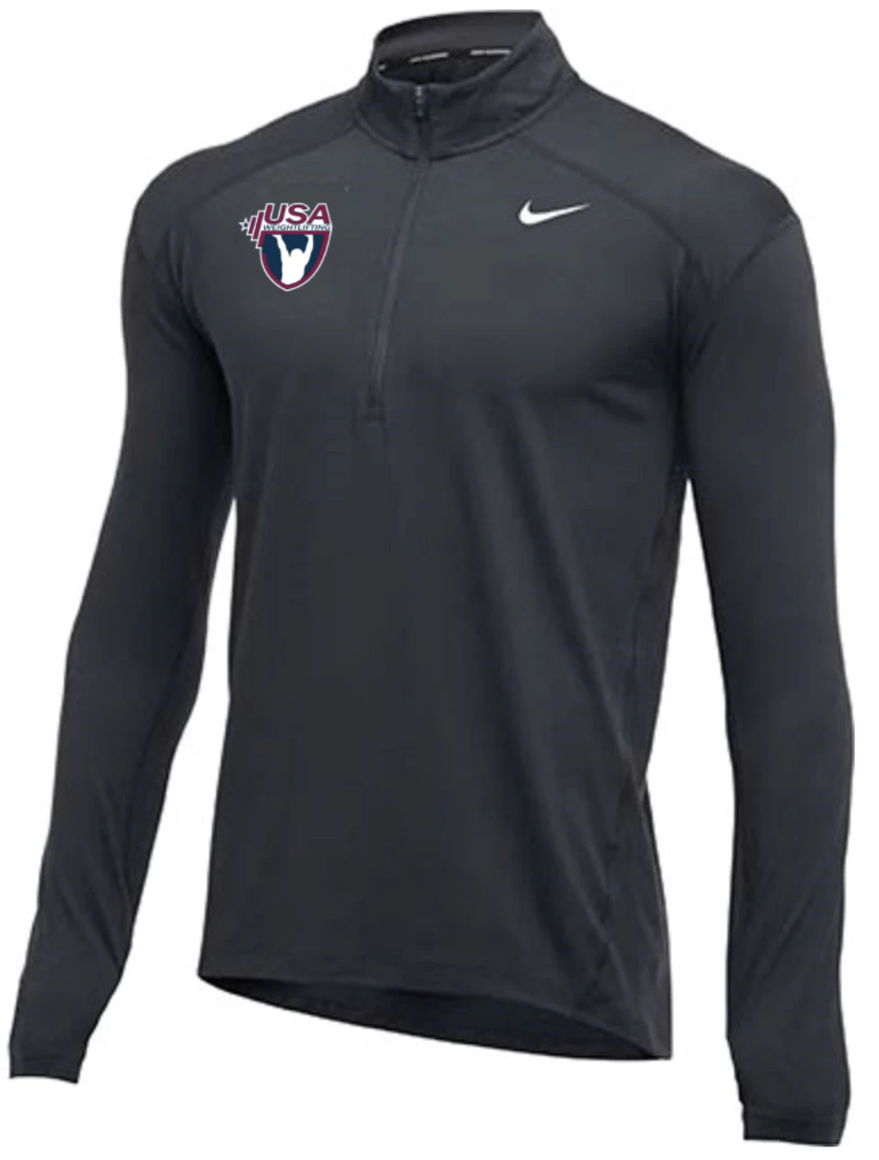 Nike Men's USA Weightlifting 1/2 Zip Top - Charcoal 1 Nike Men's USA Weightlifting 1/2 Zip Top - Charcoal