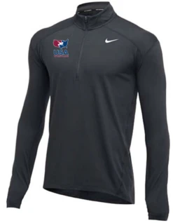 Nike Men's USA Wrestling 1/2 Zip Top - Charcoal