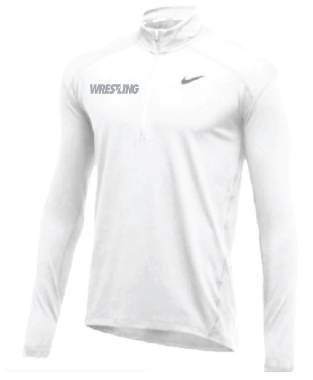 Nike Men's Wrestling 1/2 Zip Top - White 1 Nike Men's Wrestling 1/2 Zip Top - White