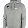 Nike Youth USA Fencing Club Fleece Full Zip Hoodie - Heather Grey/Monocrome