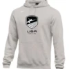 Nike Men's USA Fencing Club Fleece Pullover Hoodie - Heather Grey/Monocrome