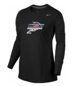 Nike Women's USA Racquetball Legend LS Crew - Black/Black/Cool Grey