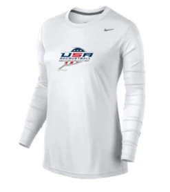 Nike Women's USA Racquetball Legend LS Crew - White/Cool Grey