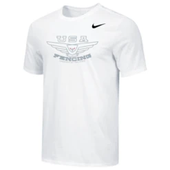 Nike Men's USA Fencing Legends Of The Piste Tee - White/Silver