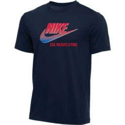 Nike Men's USA Weightlifting Nike Swoosh Tee - Black/Red/Blue