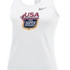Nike Women's USA Weightlifting Virtual Super Champs Balance Tank - White